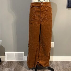 Loft Wide Leg Palmer Pant - size 16W, rust color